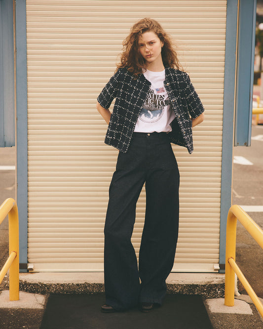 【4月上旬お届け】TWEED HALF SLEEVE JACKET