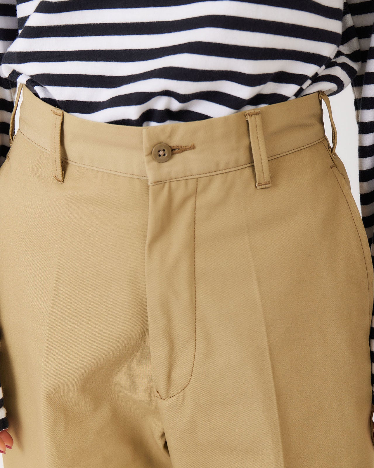 WASHED HIGH WAIST CHINO