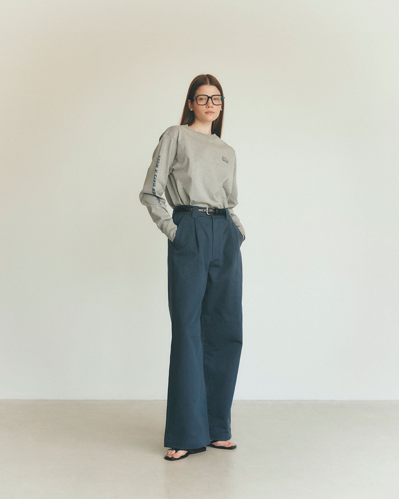 COTTON TWILL WIDE PANTS – Shinzone