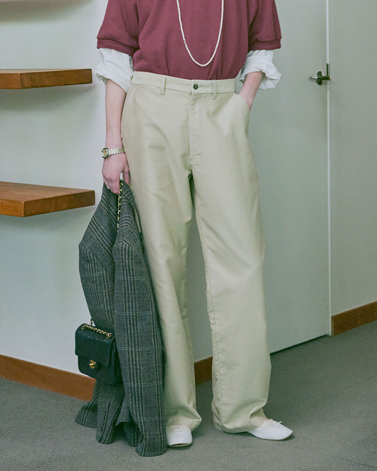 【10月上旬お届け】COTTON MOLESKIN STRAIGHT PANTS