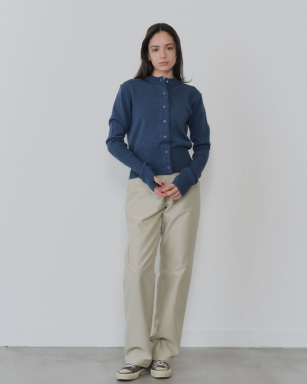 Shinzone（シンゾーン）】LONG RIB CARDIGAN