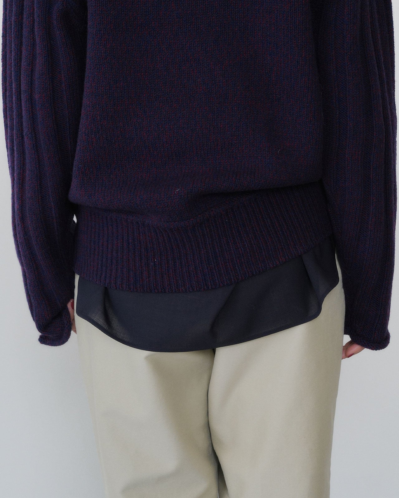 【10月下旬入荷予定】MIXED YARN MOCK NECK KNIT