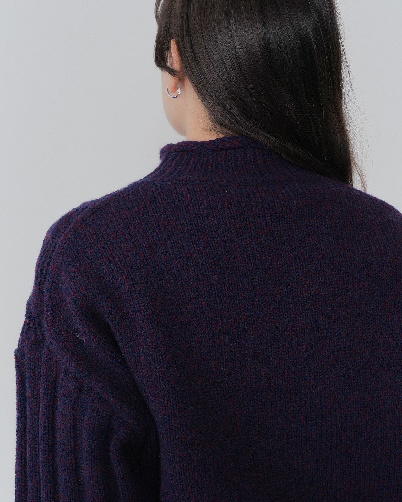 【10月下旬入荷予定】MIXED YARN MOCK NECK KNIT