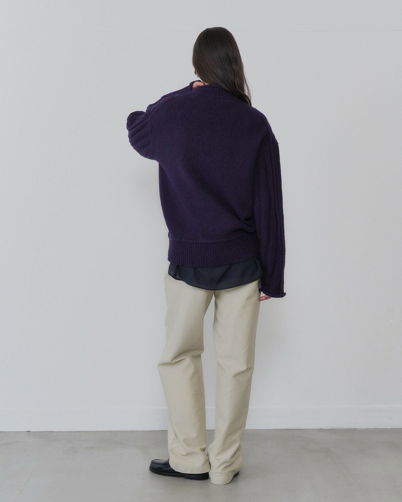 【10月下旬入荷予定】MIXED YARN MOCK NECK KNIT