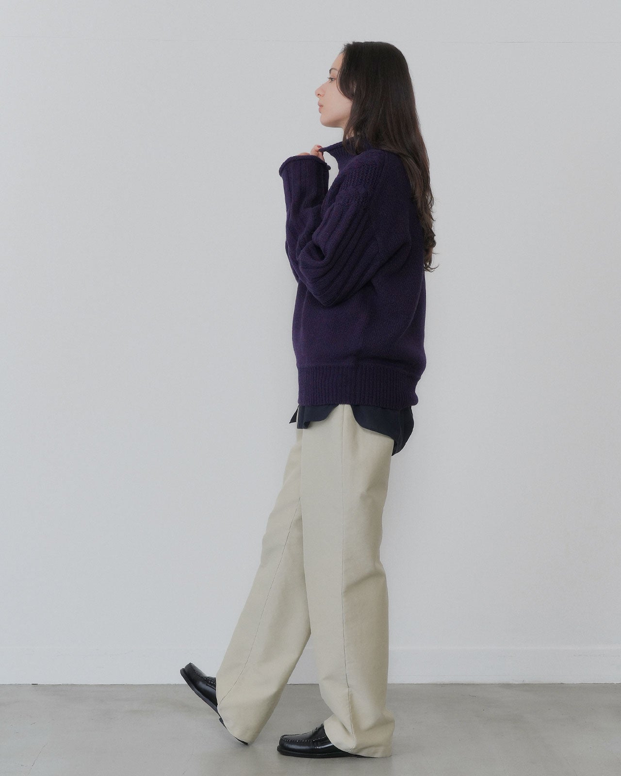 【10月下旬入荷予定】MIXED YARN MOCK NECK KNIT