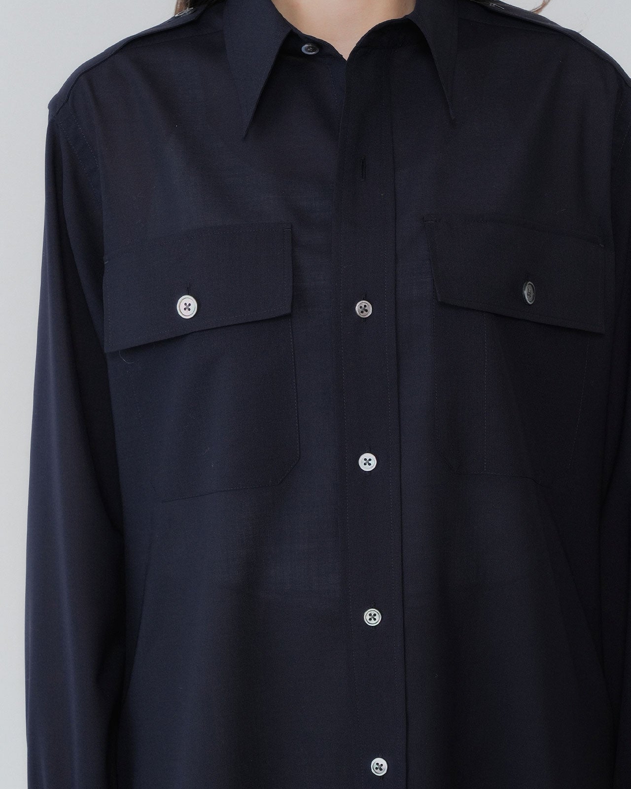 【8月上旬お届け】MILITARY SHEER SHIRT