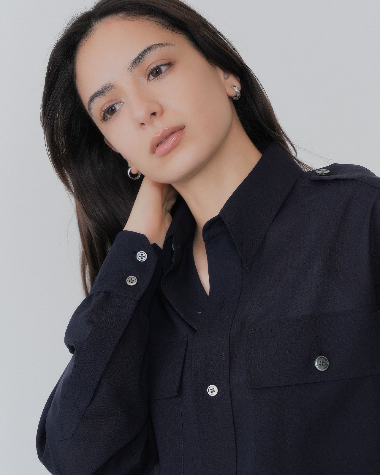 【8月上旬お届け】MILITARY SHEER SHIRT