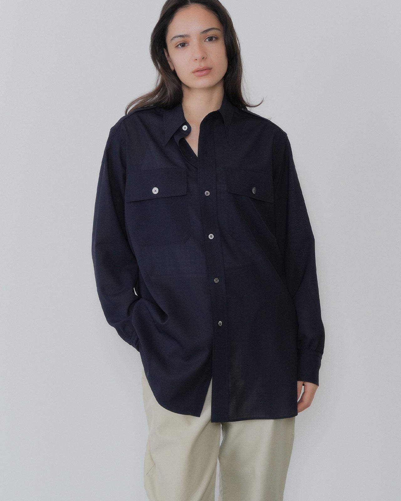 【8月上旬お届け】MILITARY SHEER SHIRT