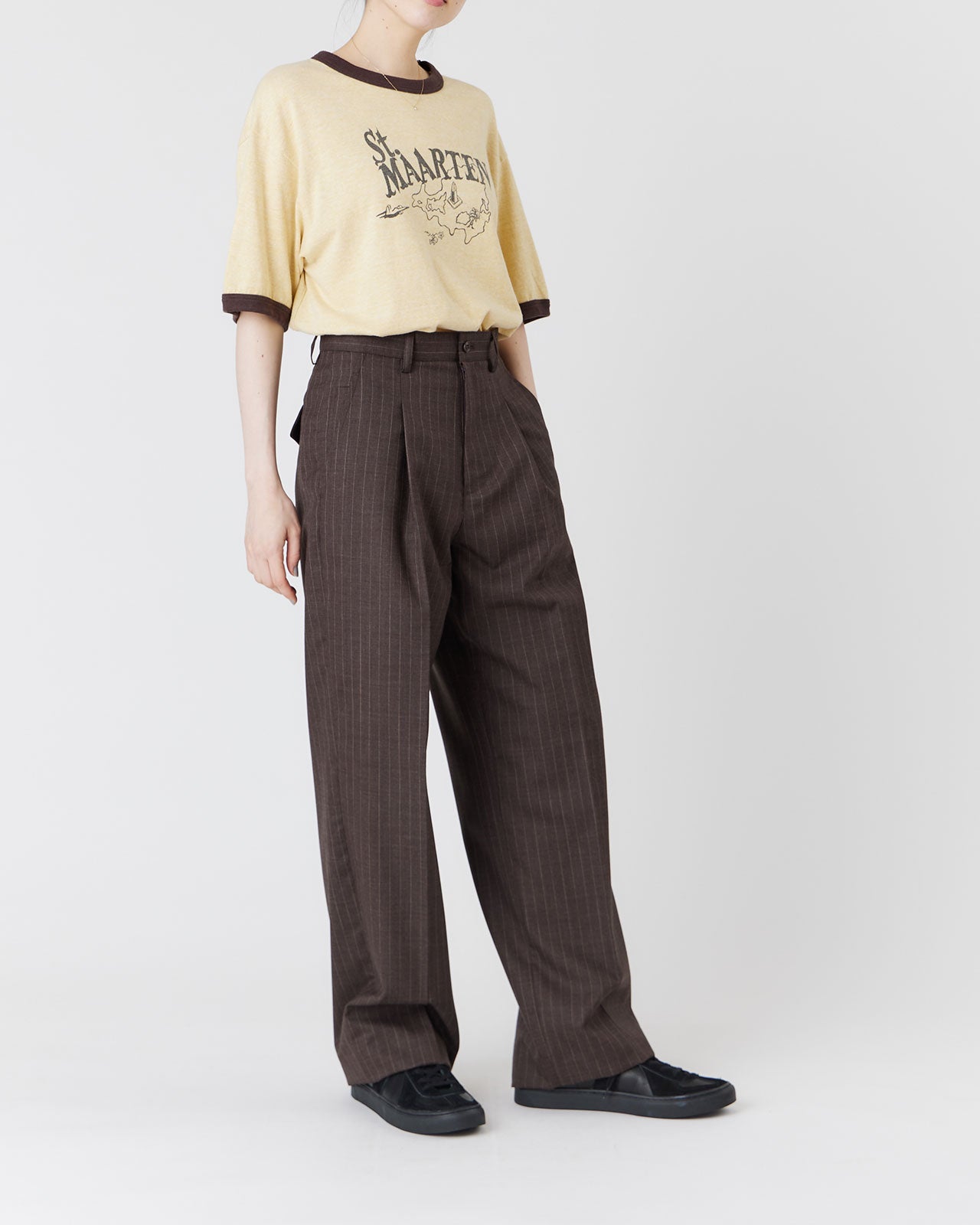 PIN STRIPE SLACKS – Shinzone