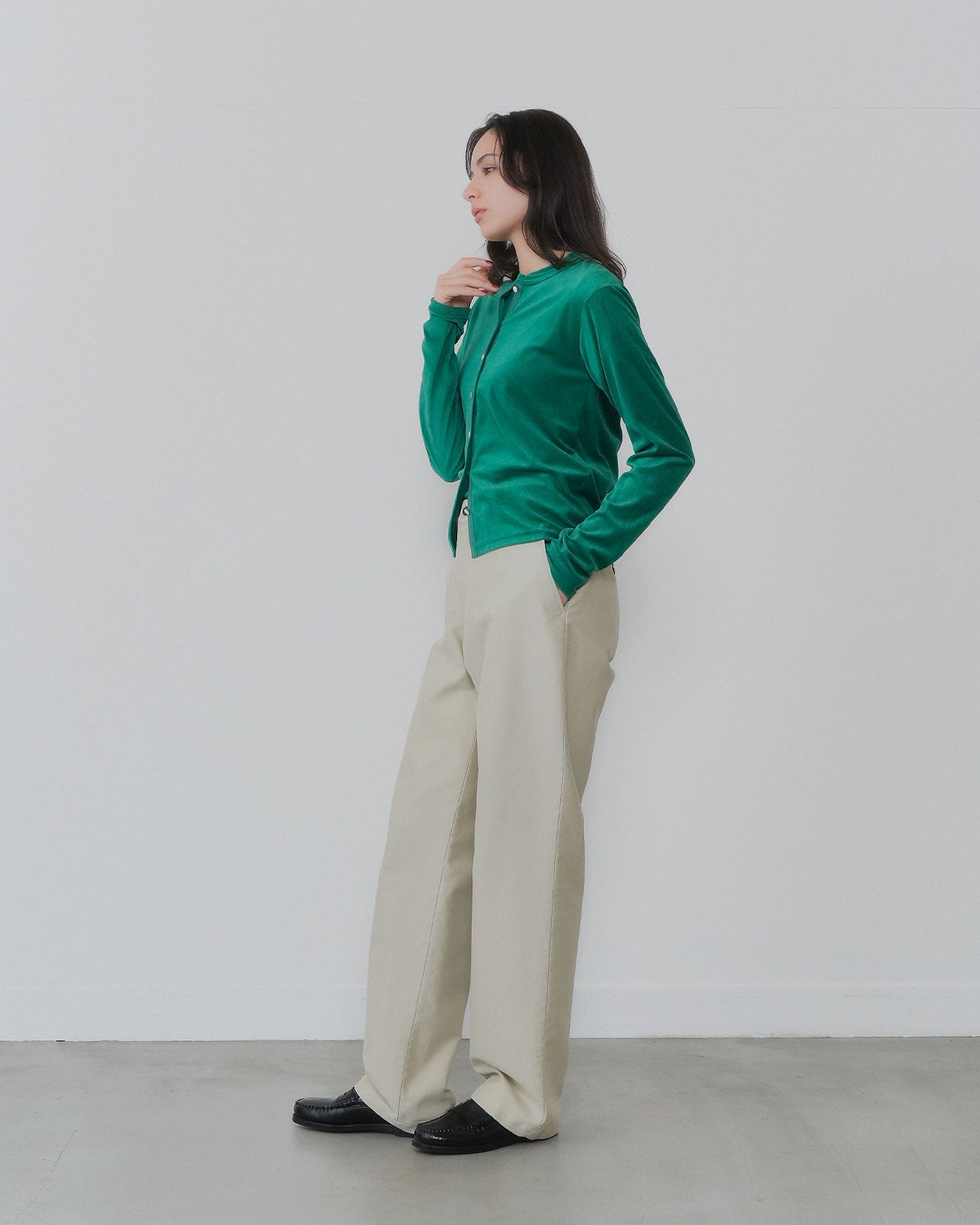【8月下旬お届け】VELOUR CARDIGAN