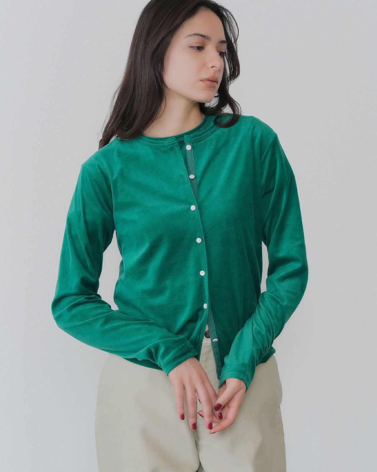 【8月下旬お届け】VELOUR CARDIGAN