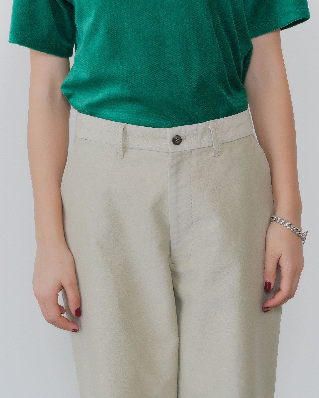 【9月中旬お届け】COTTON MOLESKIN STRAIGHT PANTS