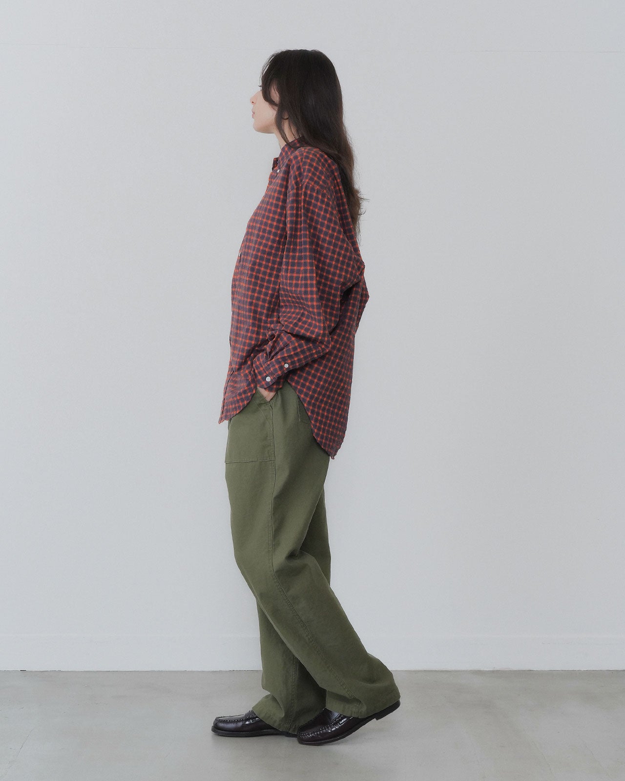 【8月上旬お届け】WASHED CHECKED DADDY SHIRT
