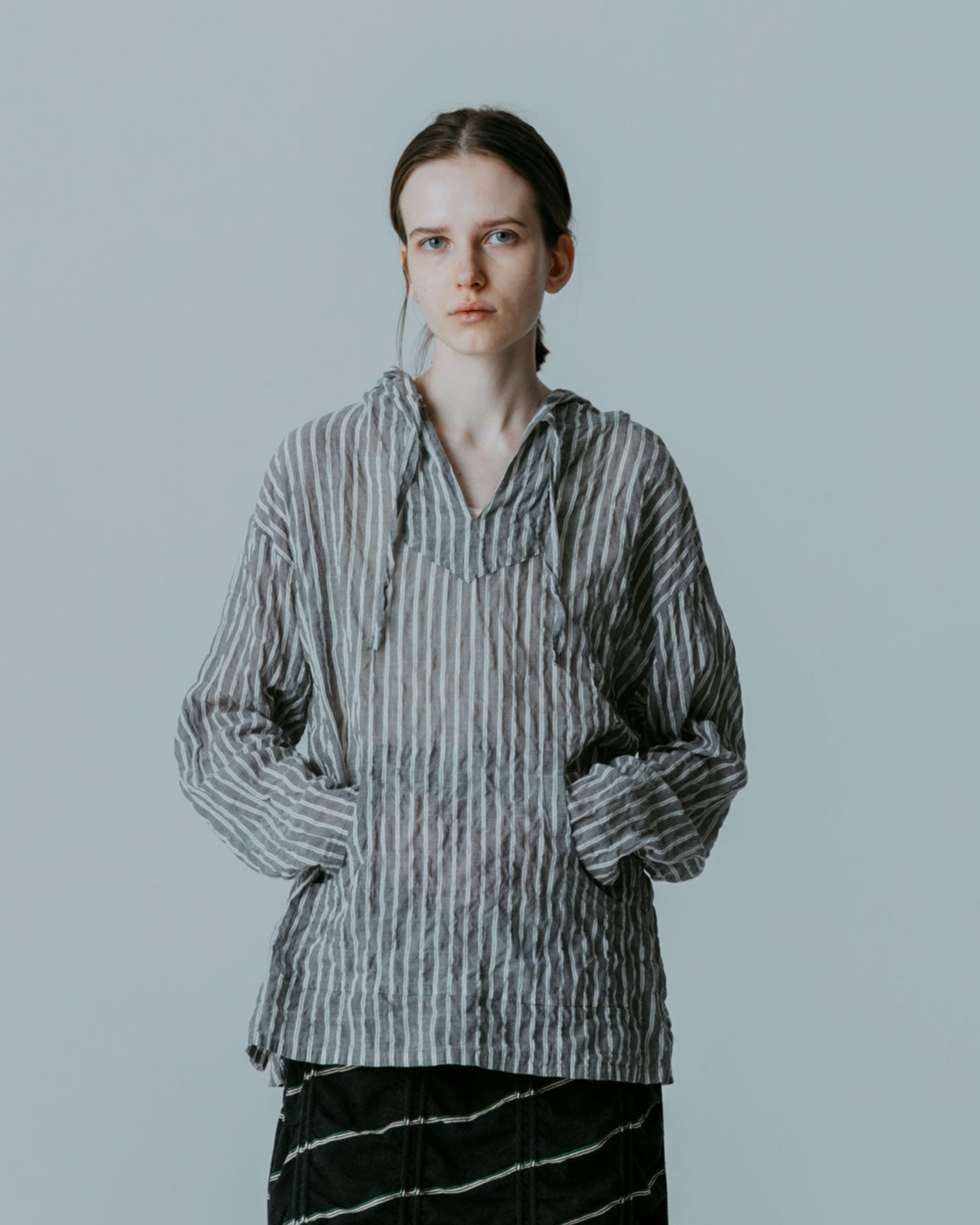 MEYAME STRIPED LIGHT PARKA – Shinzone