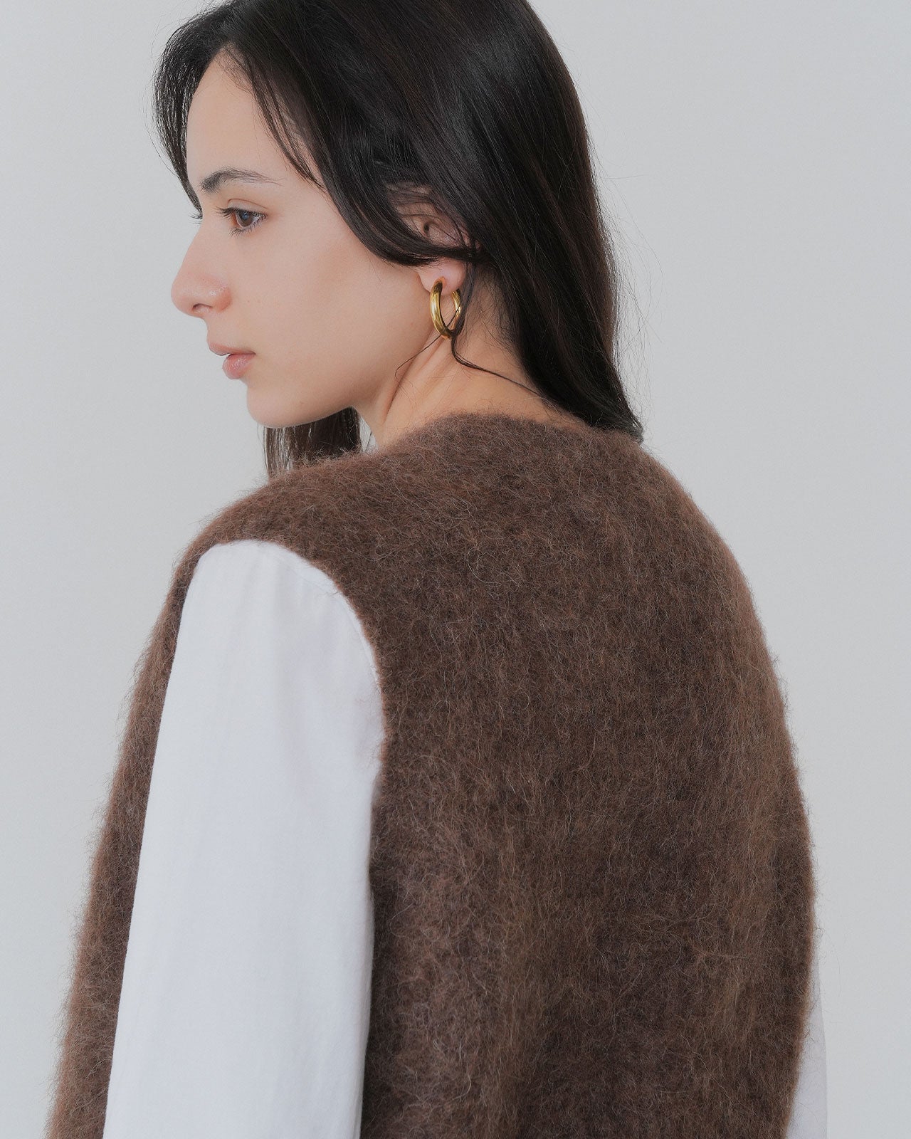 【9月上旬お届け】ALPACA SHAGGY KNIT VEST
