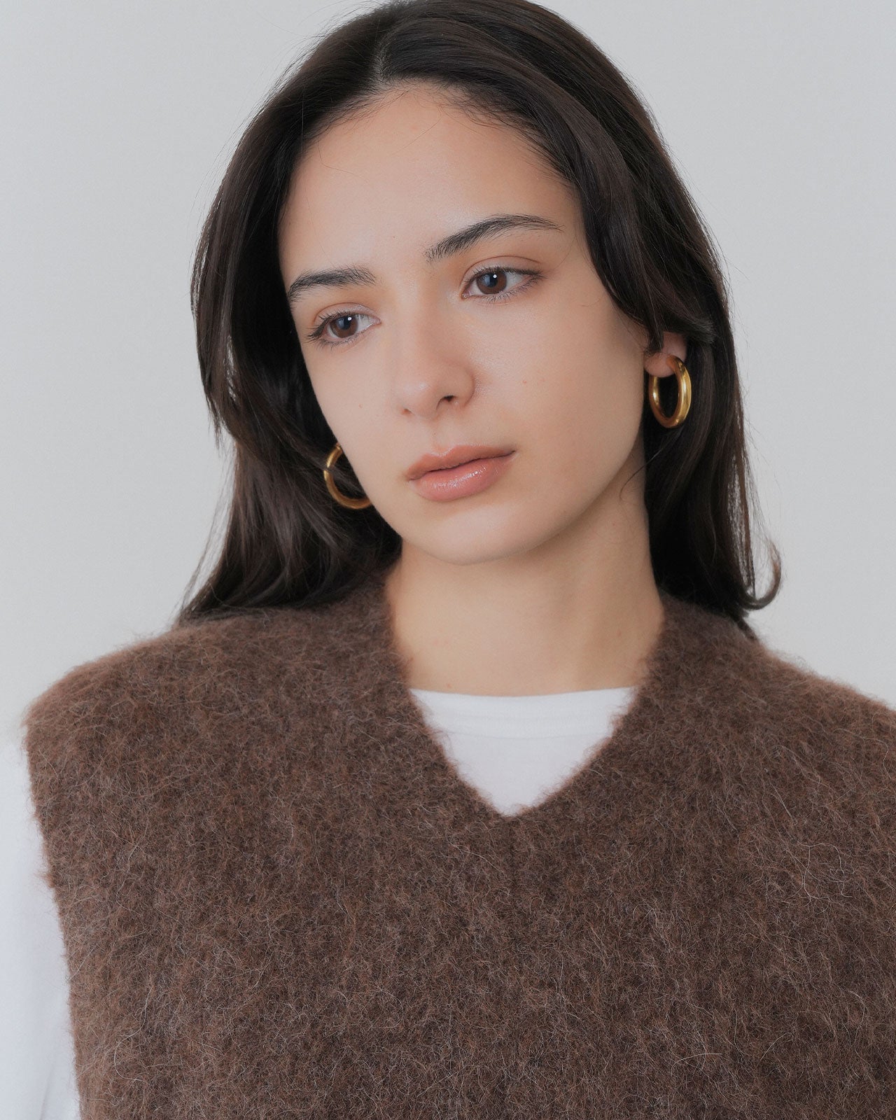 【9月上旬お届け】ALPACA SHAGGY KNIT VEST