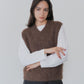 【9月上旬お届け】ALPACA SHAGGY KNIT VEST