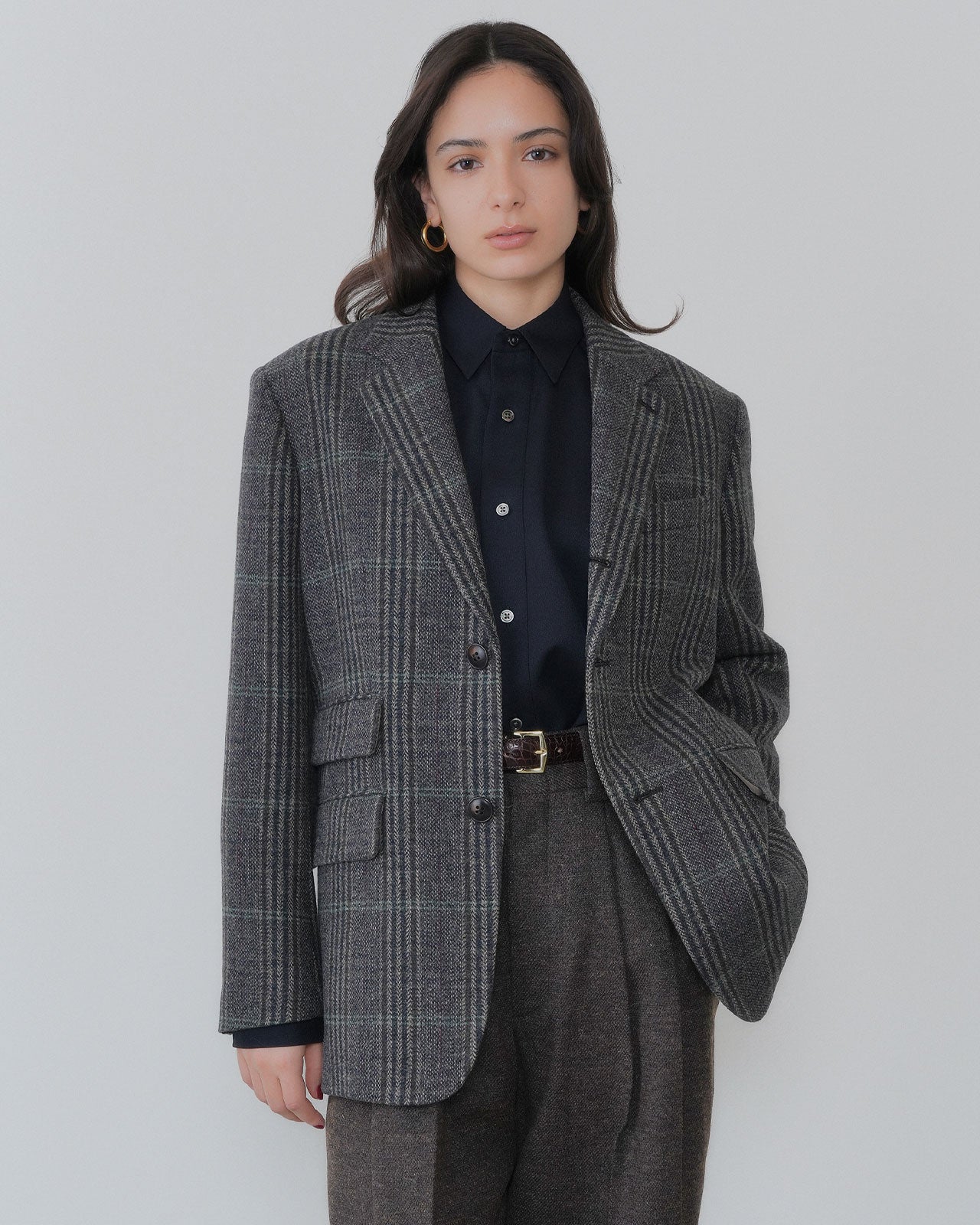 【9月中旬お届け】BRITISH WOOL CHECKED JACKET