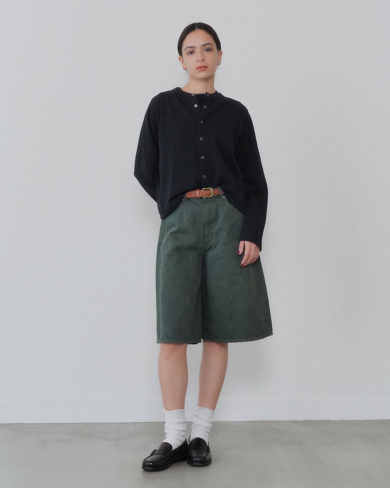 【6月下旬お届け】COTTON LINEN BERMUDA PANTS