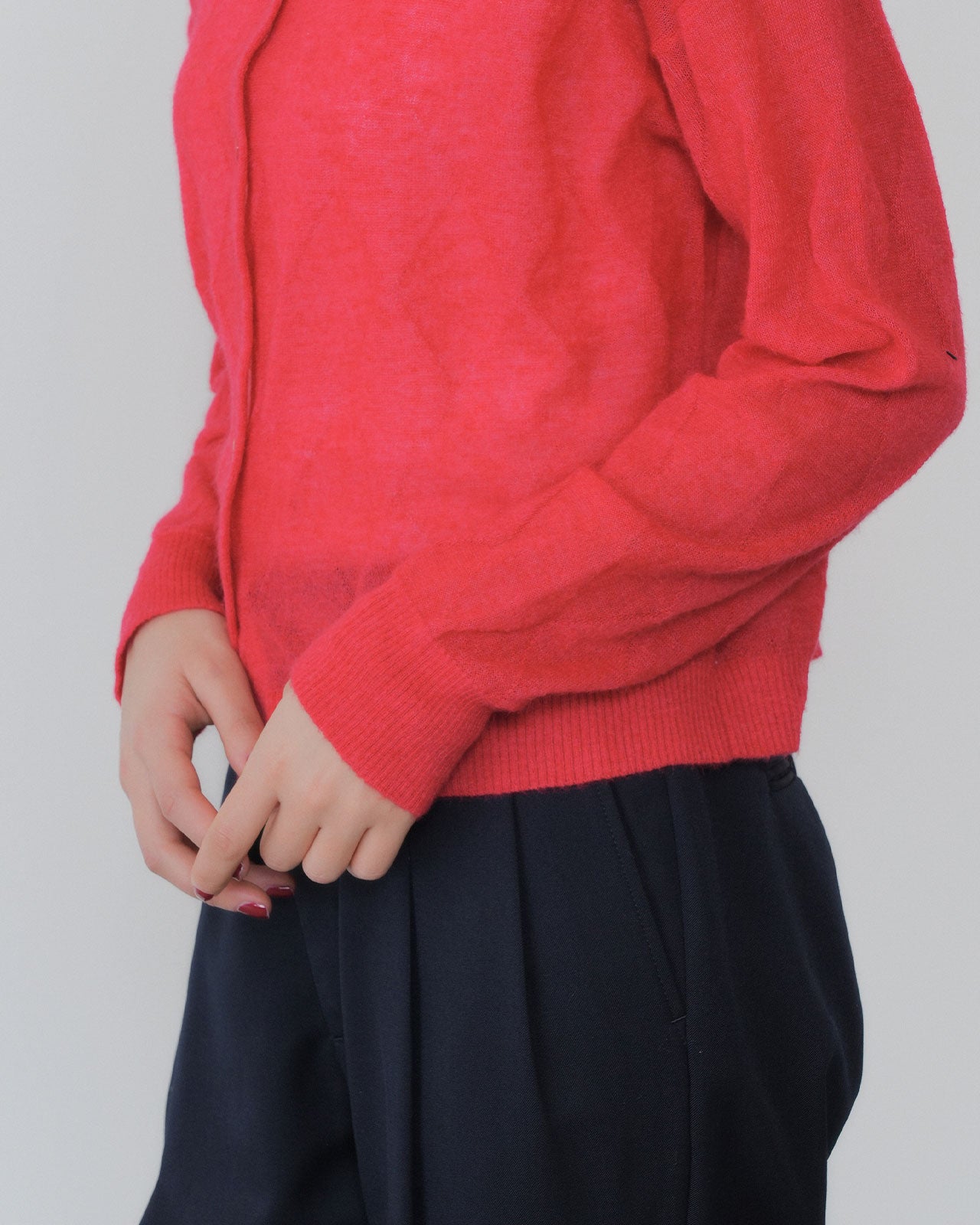 【9月中旬お届け】SHEER ARGYLE KNIT CARDIGAN