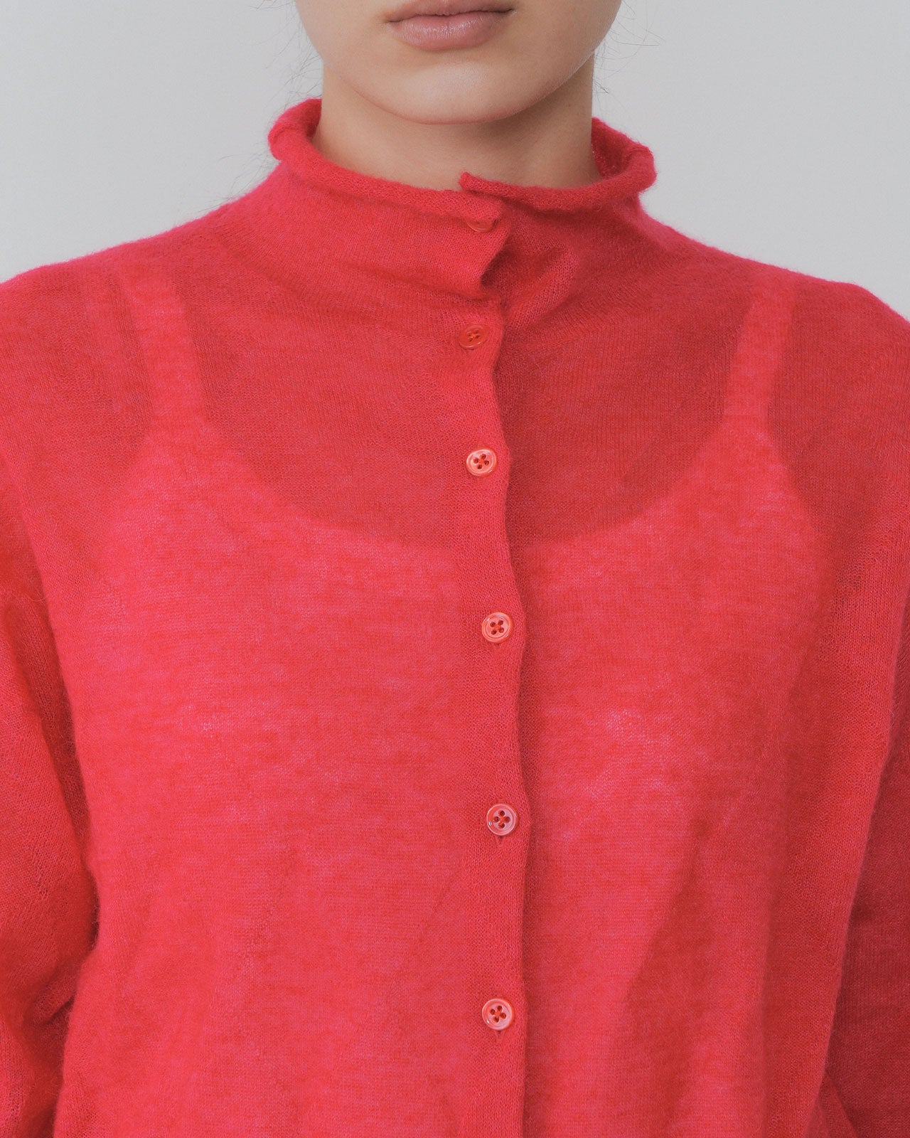 【9月中旬お届け】SHEER ARGYLE KNIT CARDIGAN