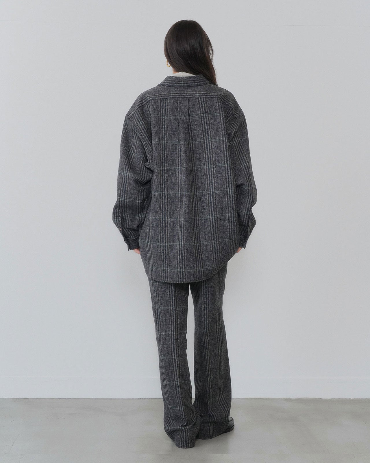 【9月中旬お届け】BRITISH WOOL CHECKED SHIRT JACKET