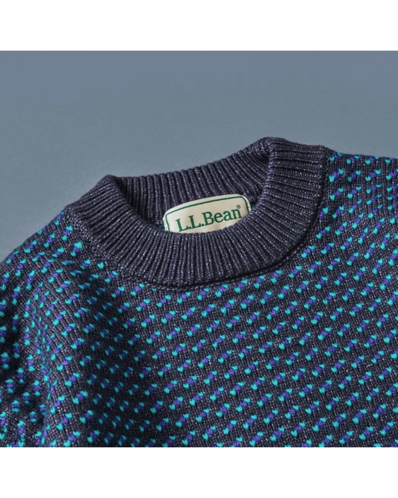 L.L.BEAN Wayne Sweater Bird s-Eye