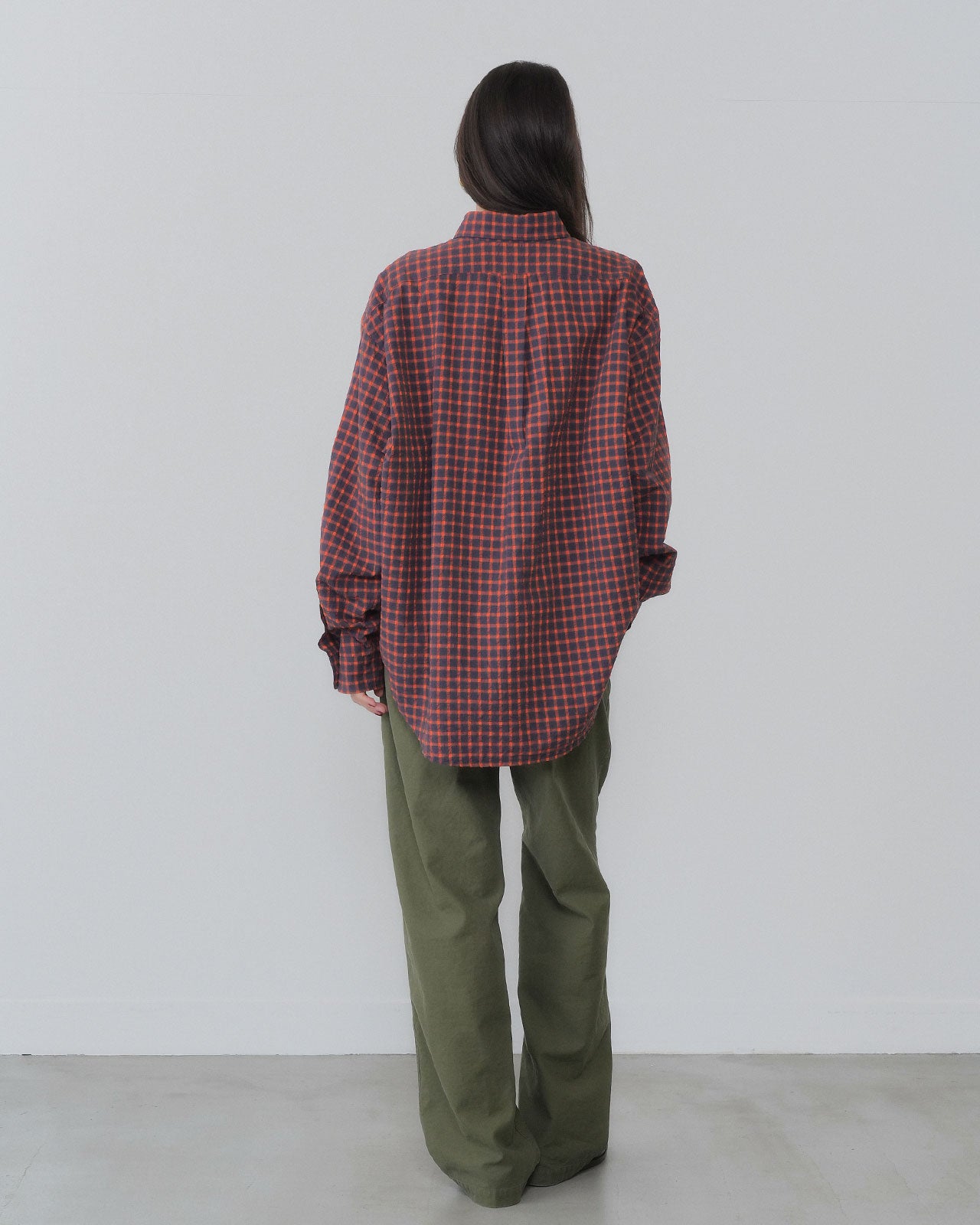 【8月上旬お届け】WASHED CHECKED DADDY SHIRT