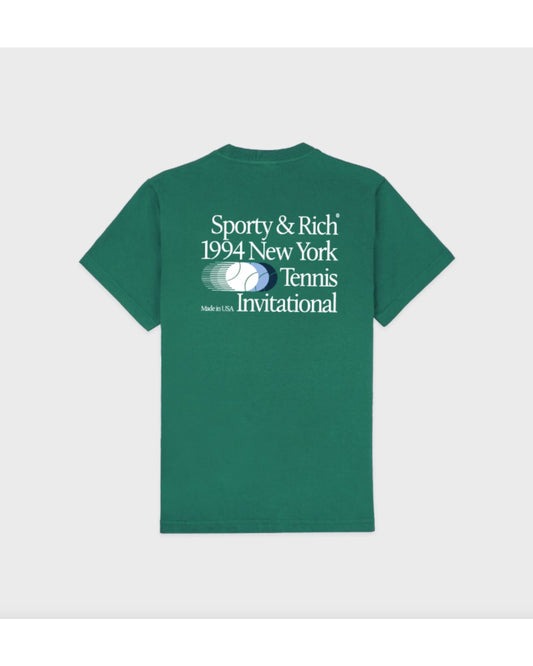 SPORTY&RICH Invitational T-Shirt(GREEN)