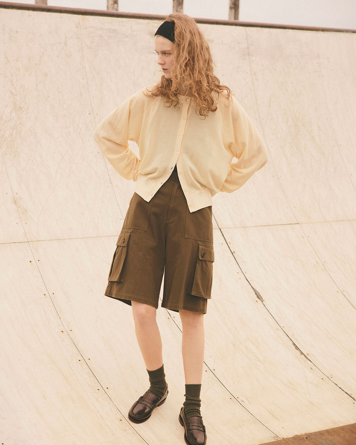 【GRAY/RED/YELLOW】SHEER LONG SLEEVES CARDIGAN