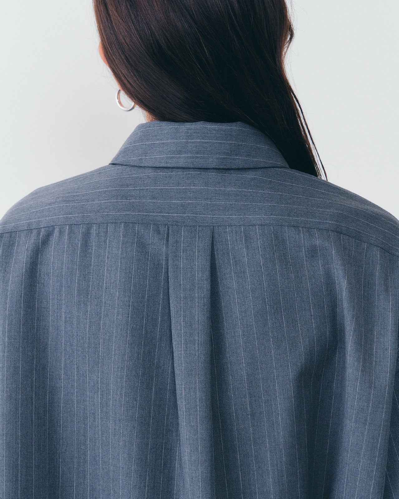 【10月上旬入荷予定】WASHABLE WOOL DADDY SHIRT(STRIPE)