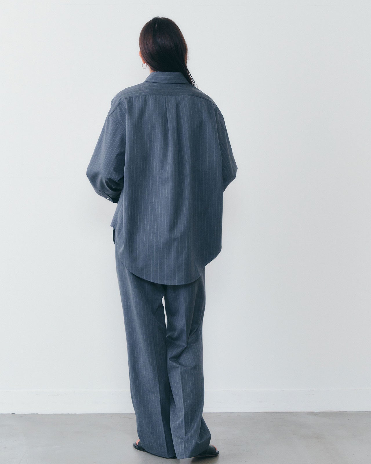 【10月上旬入荷予定】WASHABLE WOOL CHRYSLER PANTS（STRIPE)