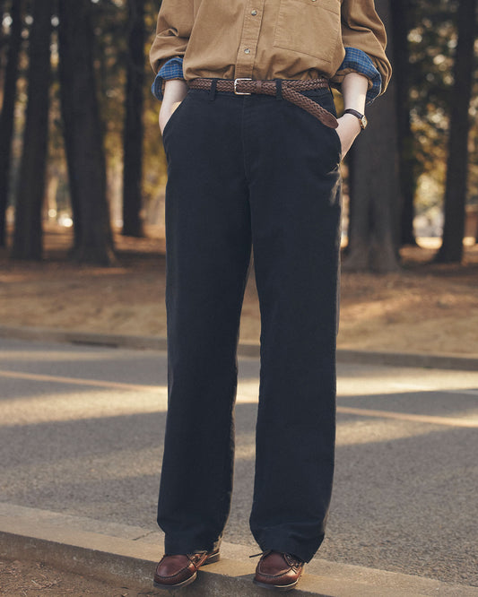 【9月中旬お届け】COTTON MOLESKIN STRAIGHT PANTS