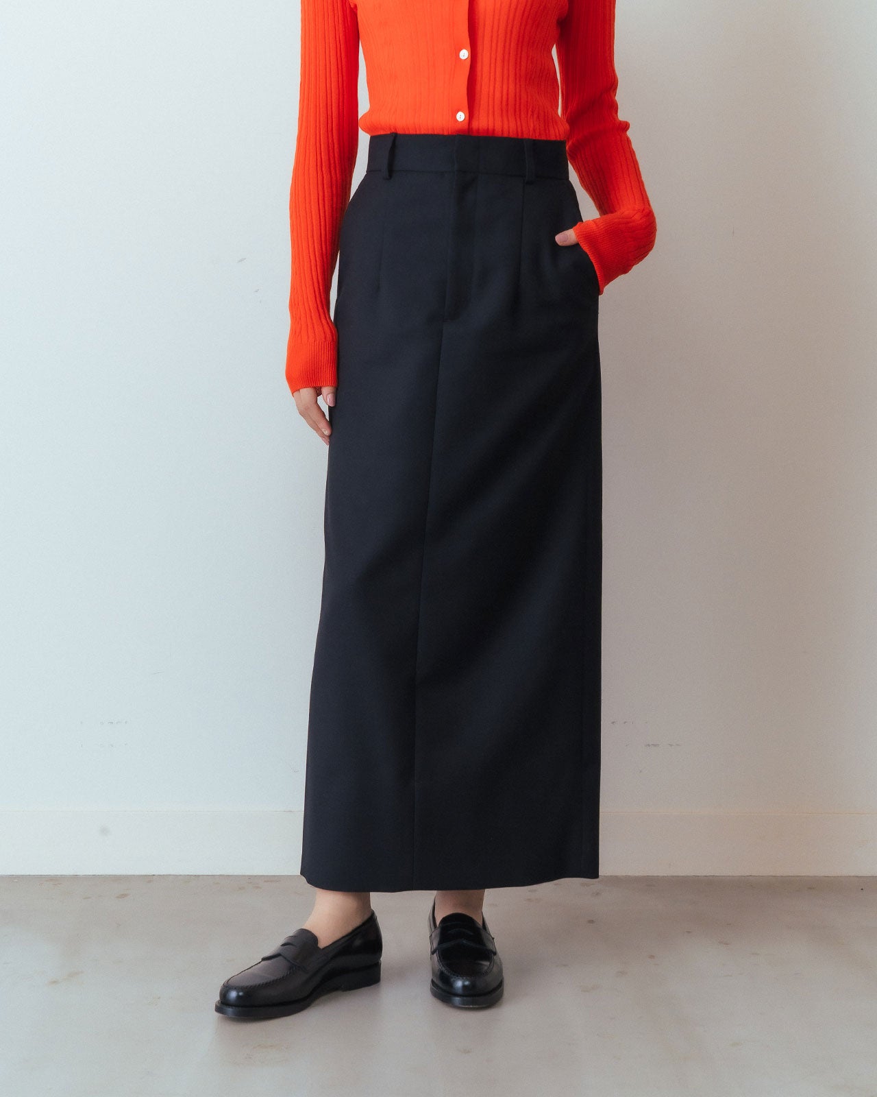 TWILL PENCIL SKIRT