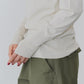 【新色:LIGHT BEIGE】COTTON SILK HIGH NECK KNIT