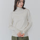 【新色:LIGHT BEIGE】COTTON SILK HIGH NECK KNIT