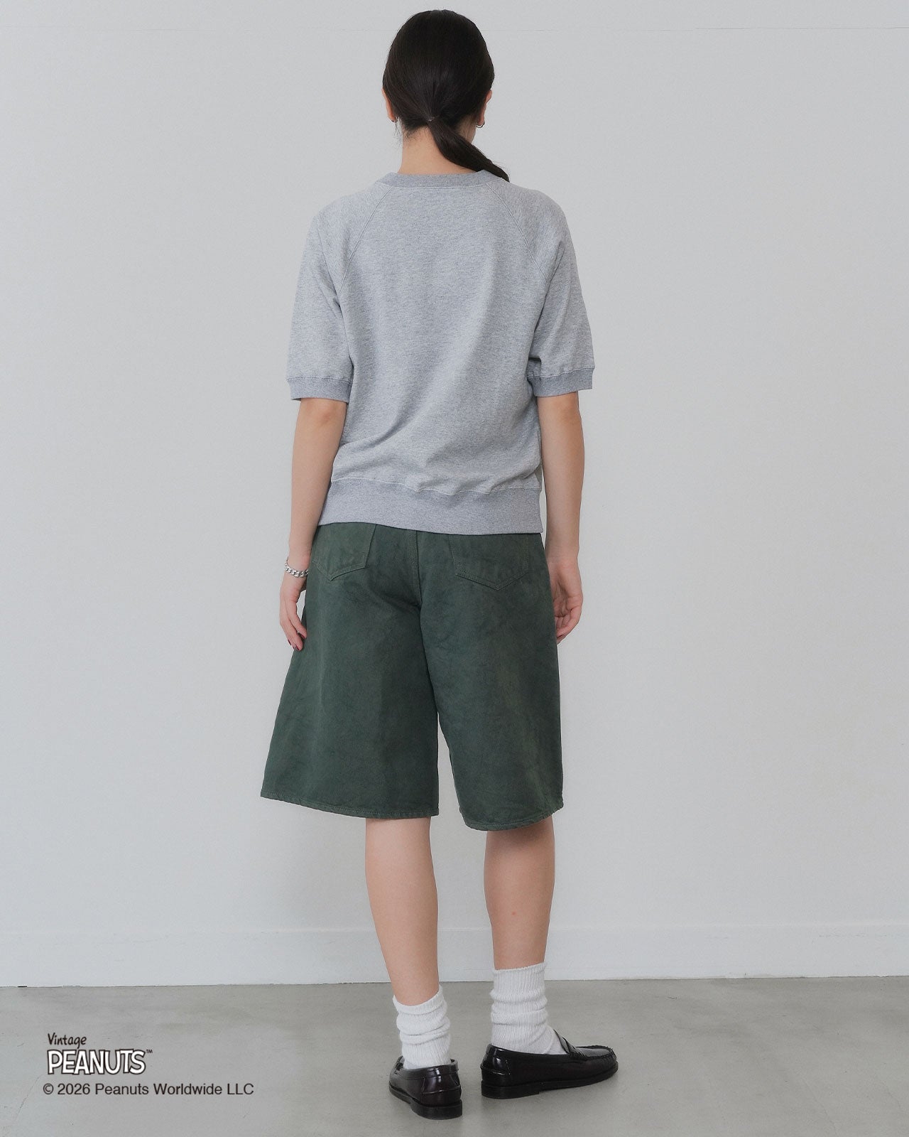 【6月下旬お届け】PEANUTS HALF SLEEVE SWEATSHIRT