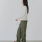 【新色:LIGHT BEIGE】COTTON SILK HIGH NECK KNIT