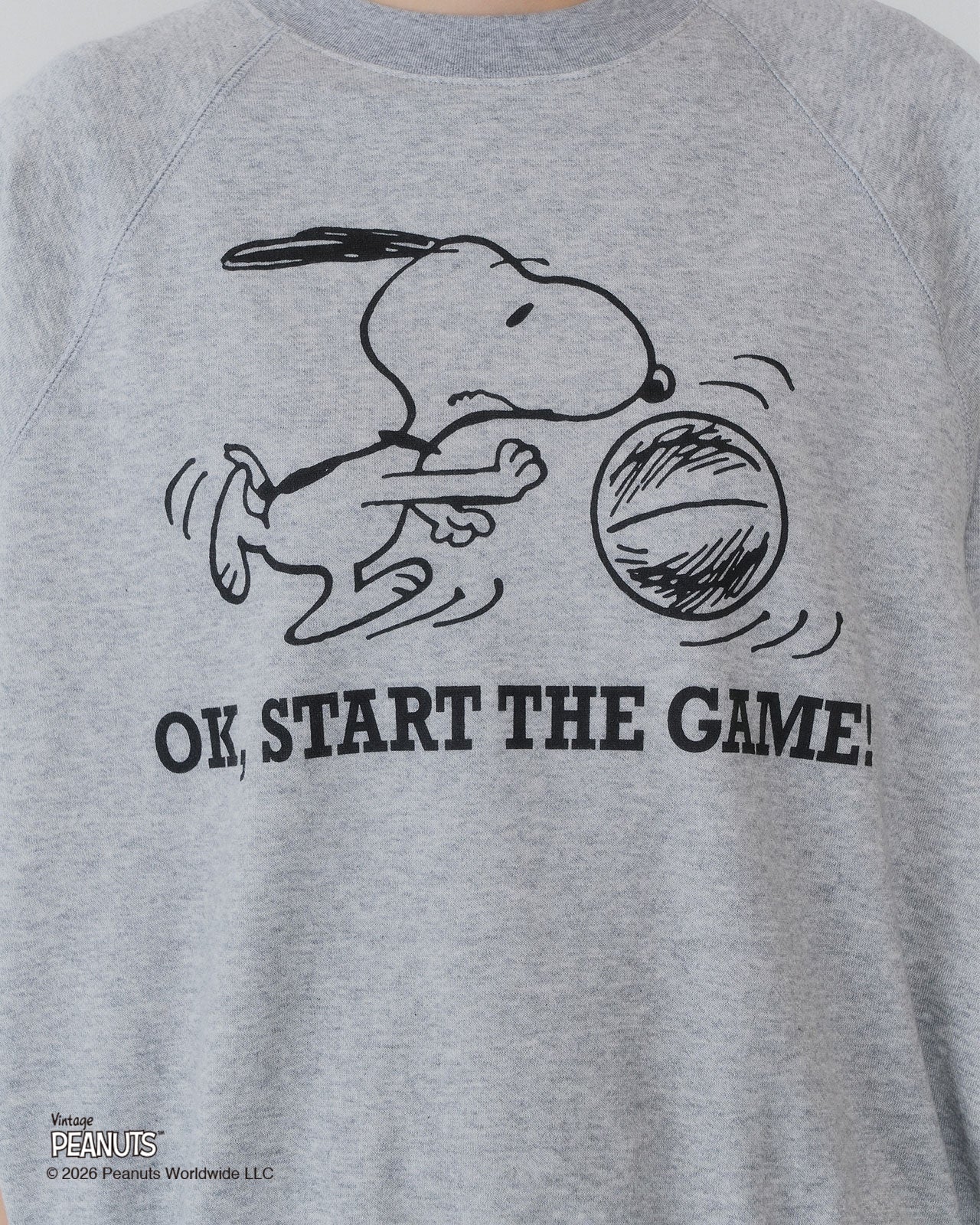【6月下旬お届け】PEANUTS HALF SLEEVE SWEATSHIRT