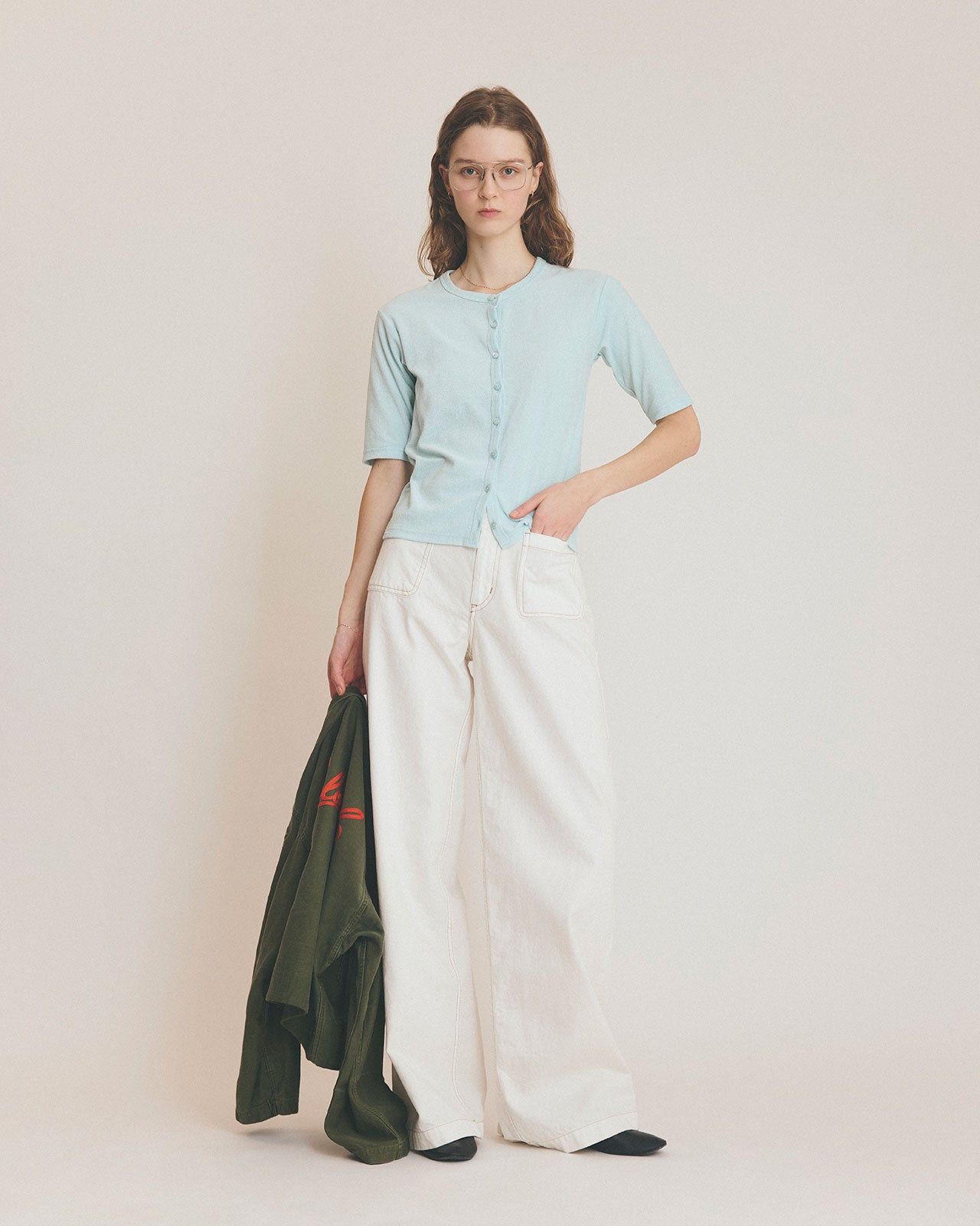 PILE HALF SLEEVE CARDIGAN – Shinzone