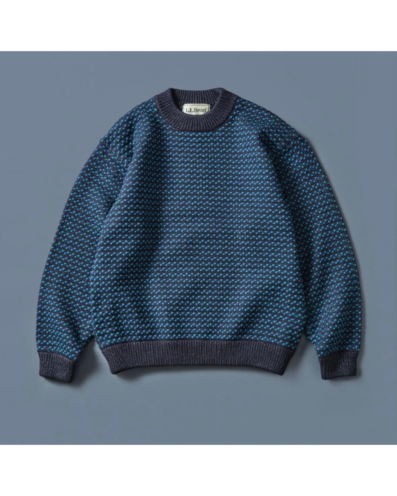 L.L.BEAN Wayne Sweater Bird s-Eye