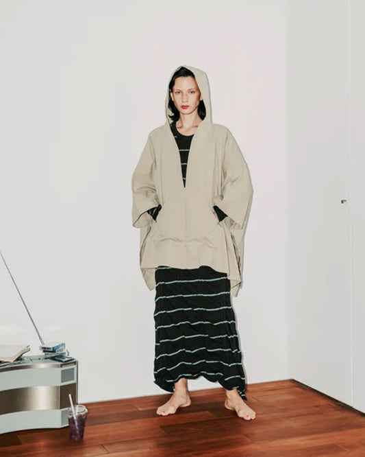 MEYAME TUCKED JACQUARD BORDER DRESS