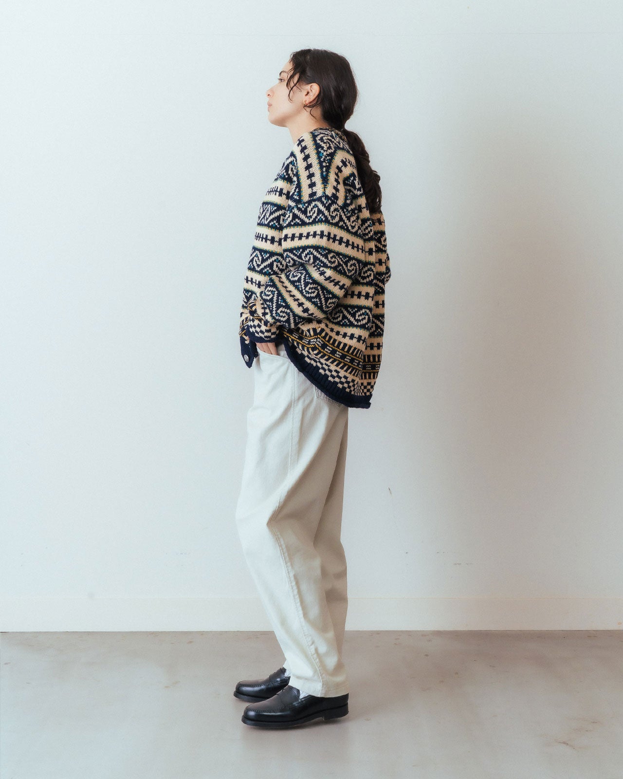 【11月中旬お届け】FAIR ISLE KNIT CARDIGAN