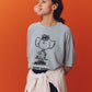 【6月下旬お届け】PEANUTS HALF SLEEVE SWEATSHIRT