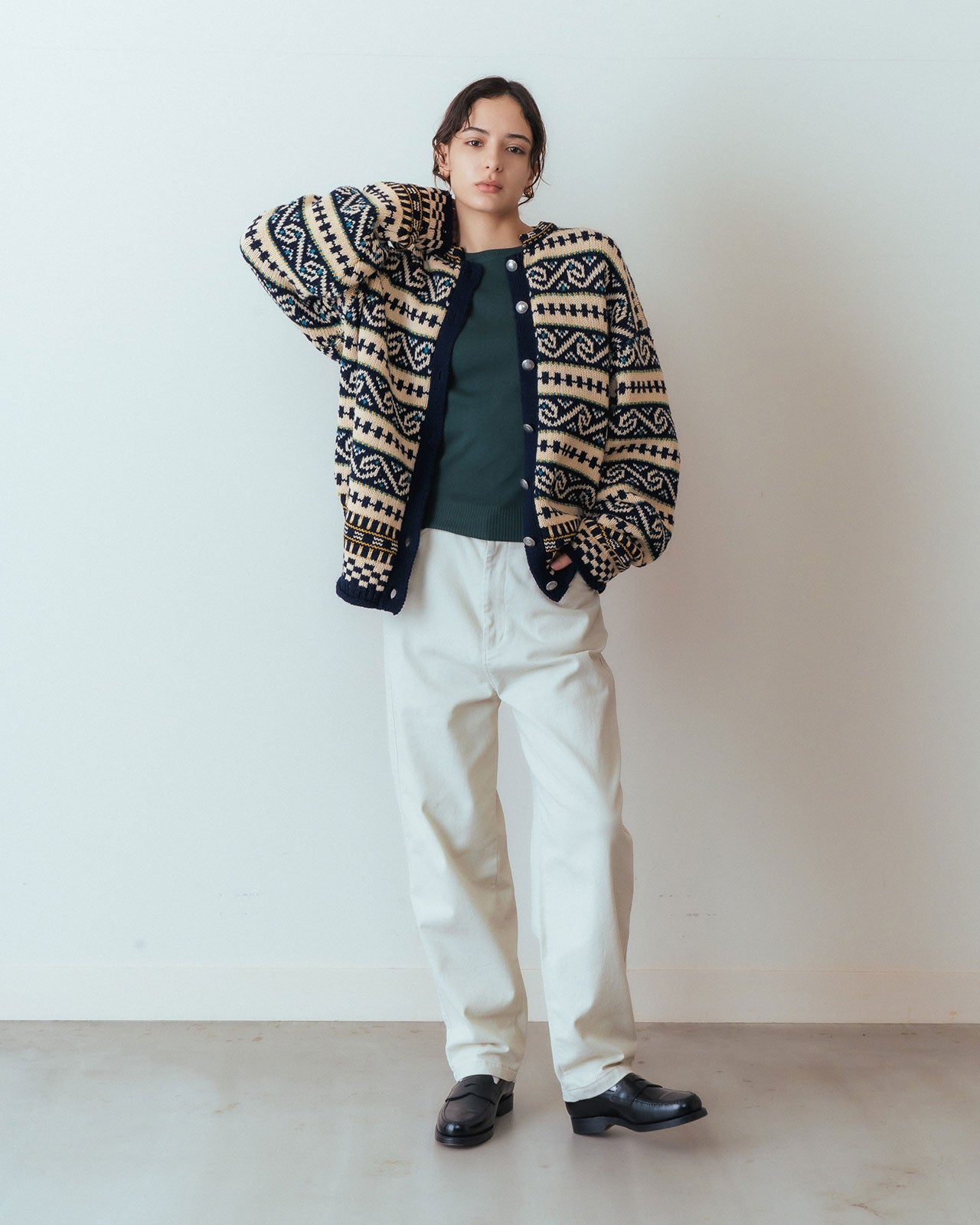 【11月中旬お届け】FAIR ISLE KNIT CARDIGAN