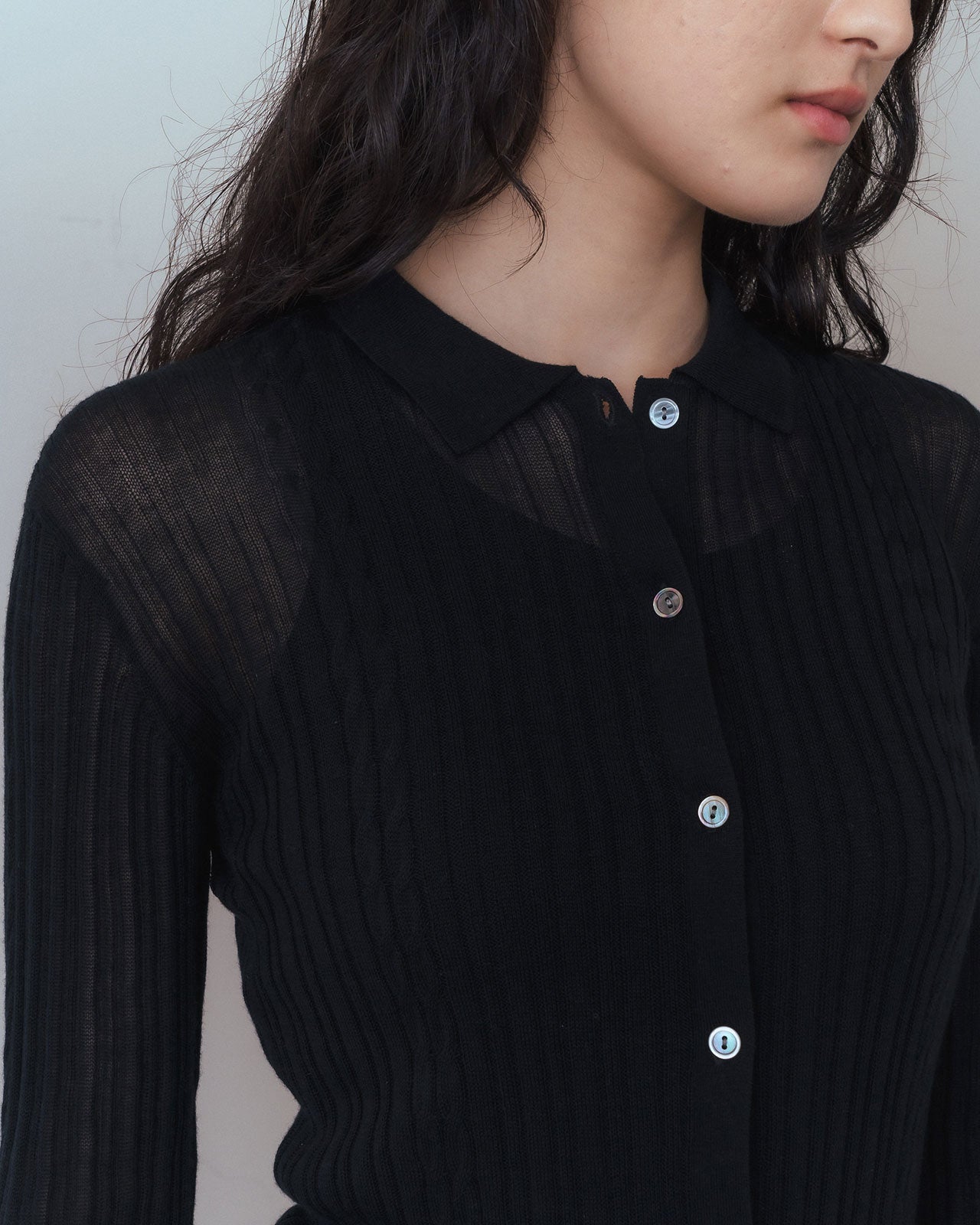 SHEER KNIT CARDIGAN