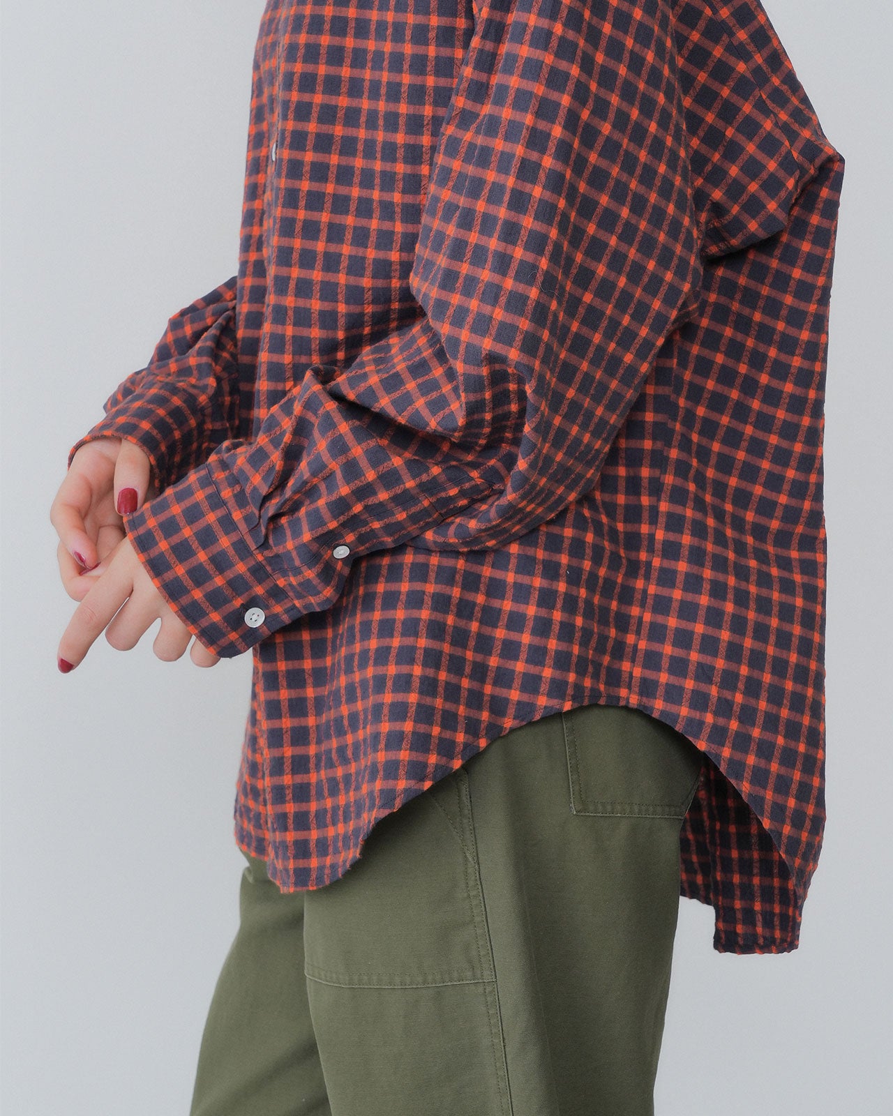 【8月上旬お届け】WASHED CHECKED DADDY SHIRT