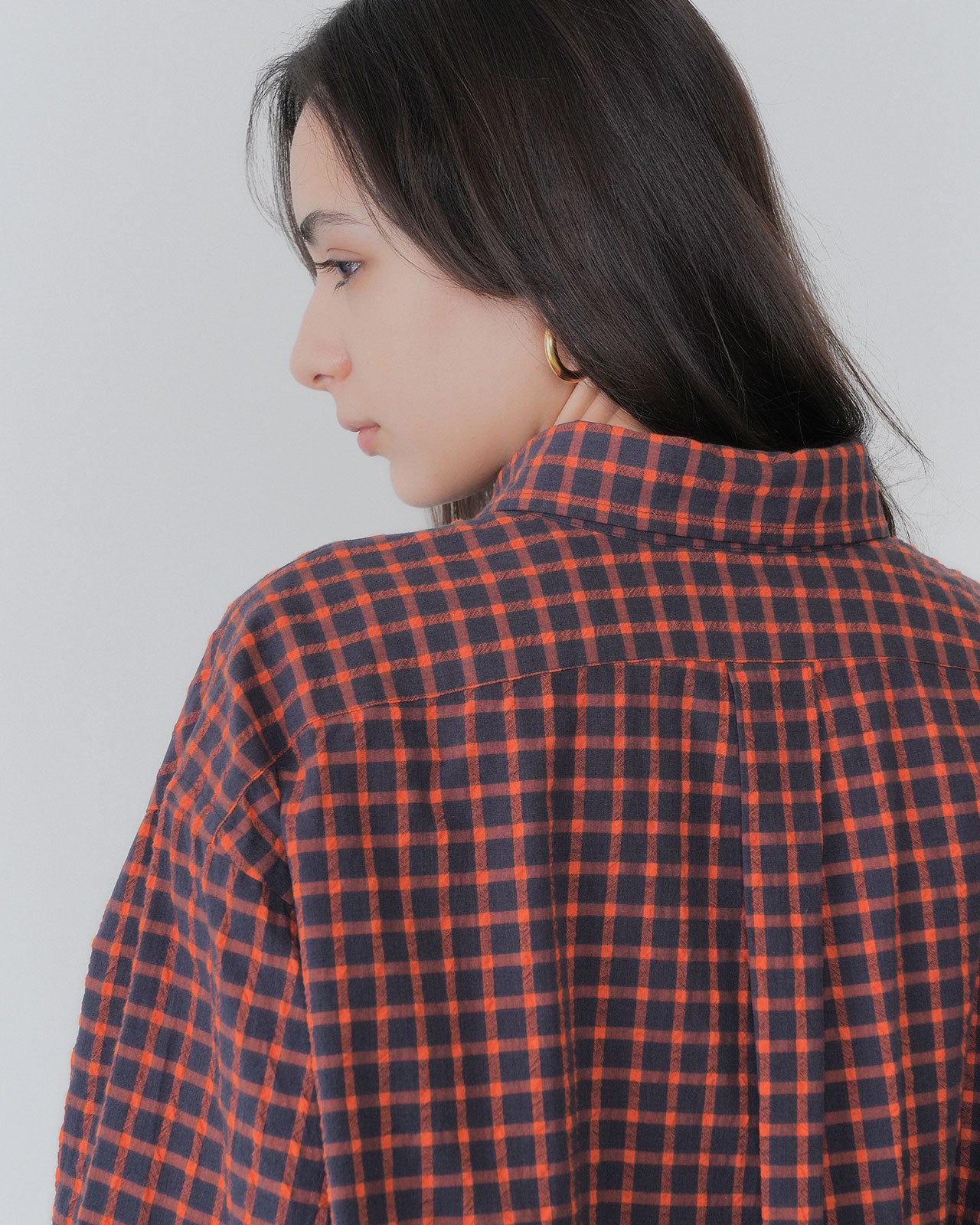 【8月上旬お届け】WASHED CHECKED DADDY SHIRT