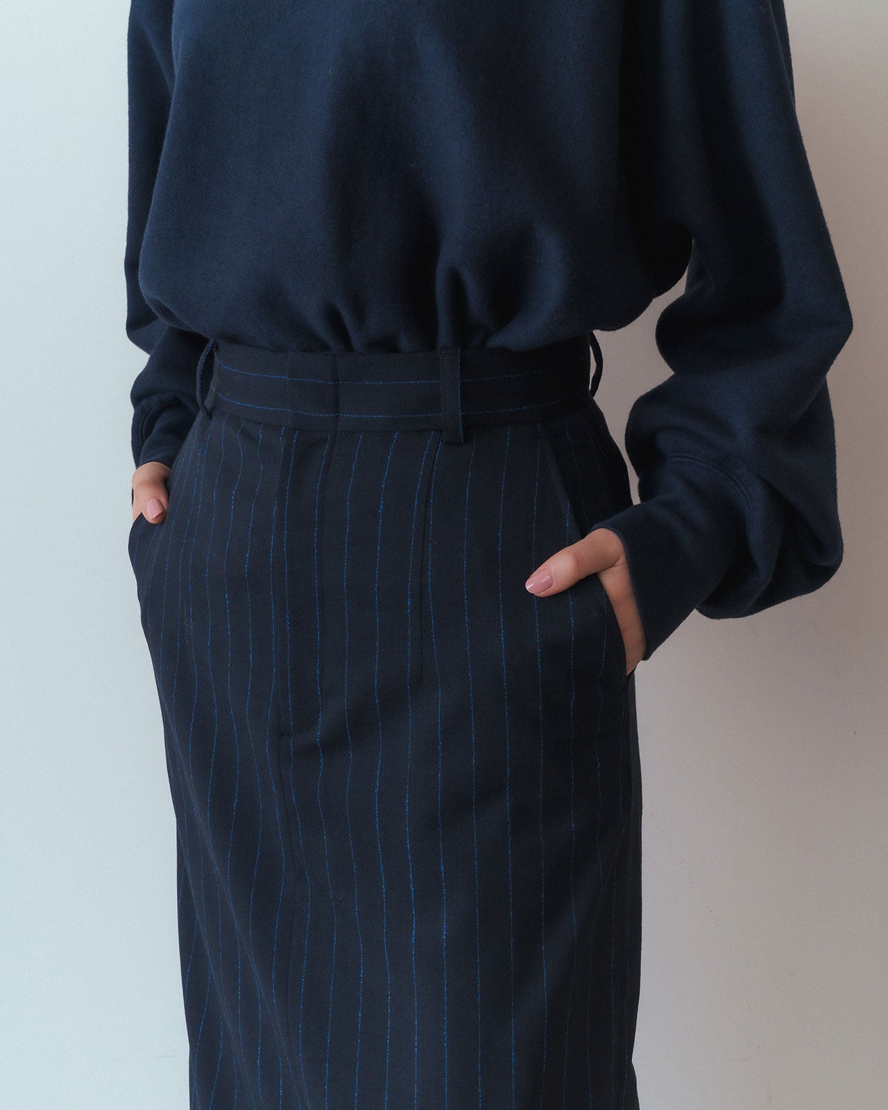 PINSTRIPE PENCIL SKIRT