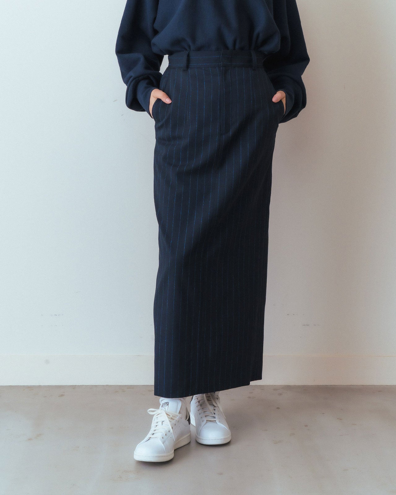 PINSTRIPE PENCIL SKIRT